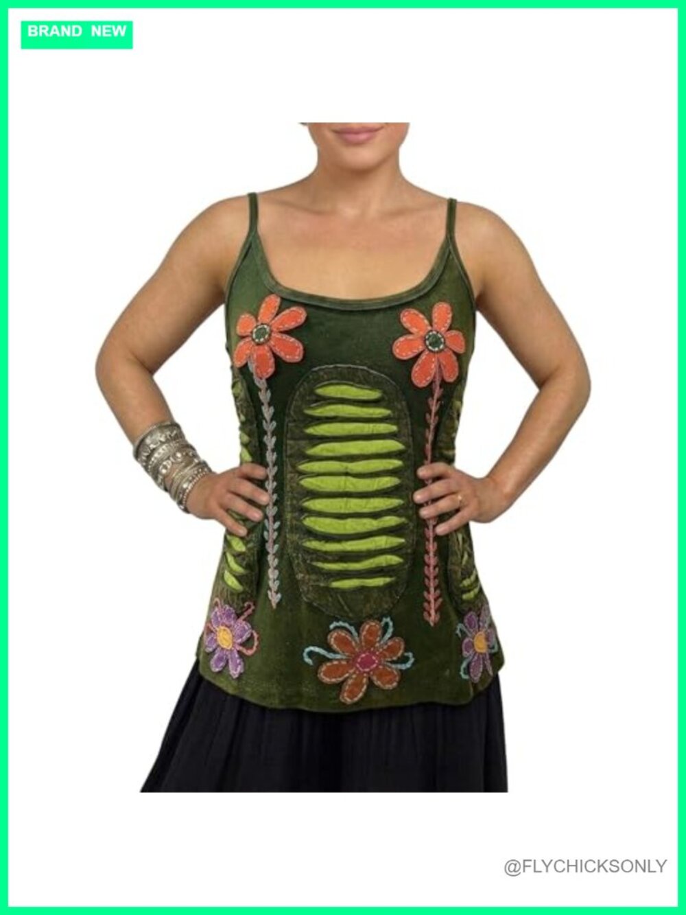 Boho Sleeveless Tank Top Women Knit Cotton Patchwork Razor Cut Summer Boho